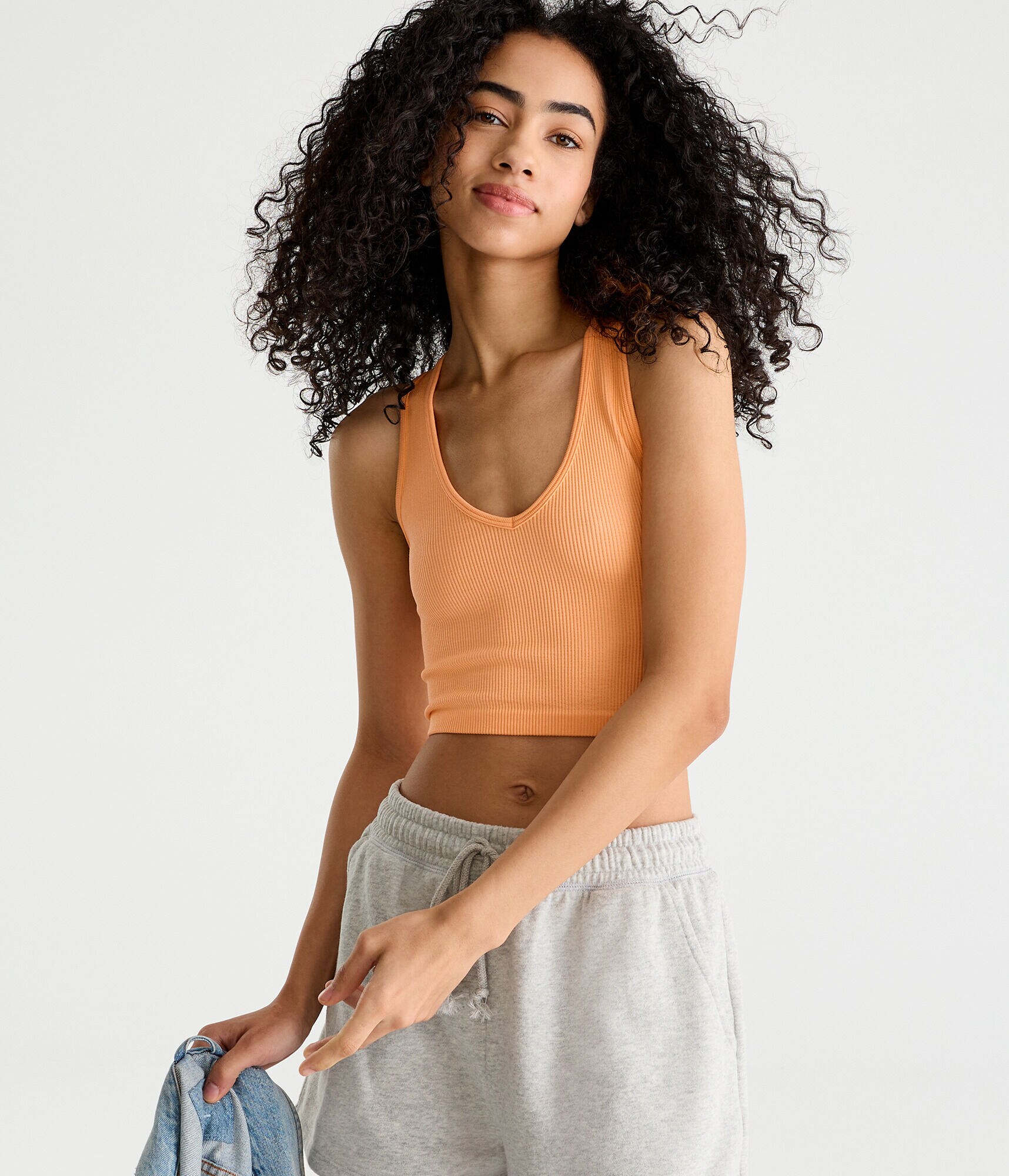Seriously Soft Seamless Cropped Scoop-Neck Tank