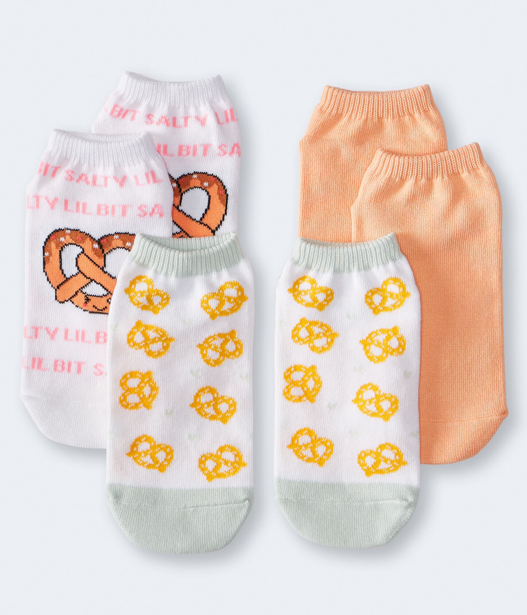 Lil Bit Salty Pretzel Ankle Sock 3-Pack