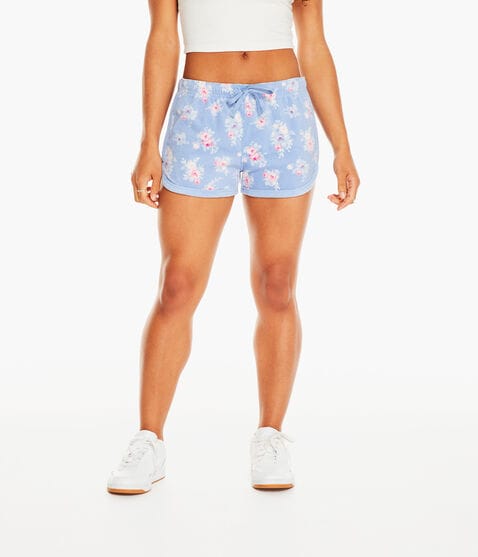 Faded Roses Polyfleece Sleep Shorts