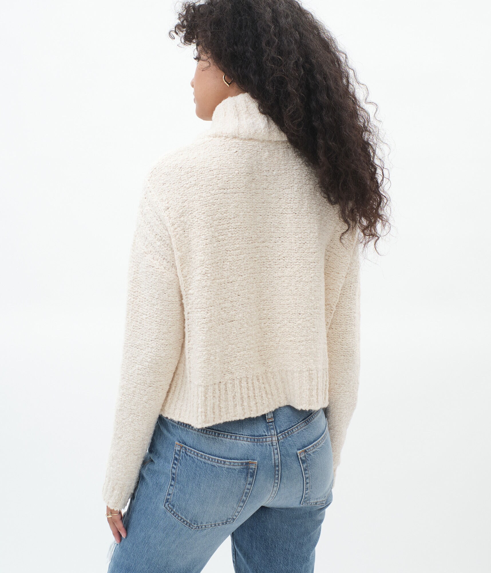 Fuzzy 1/4-Zip Sweater