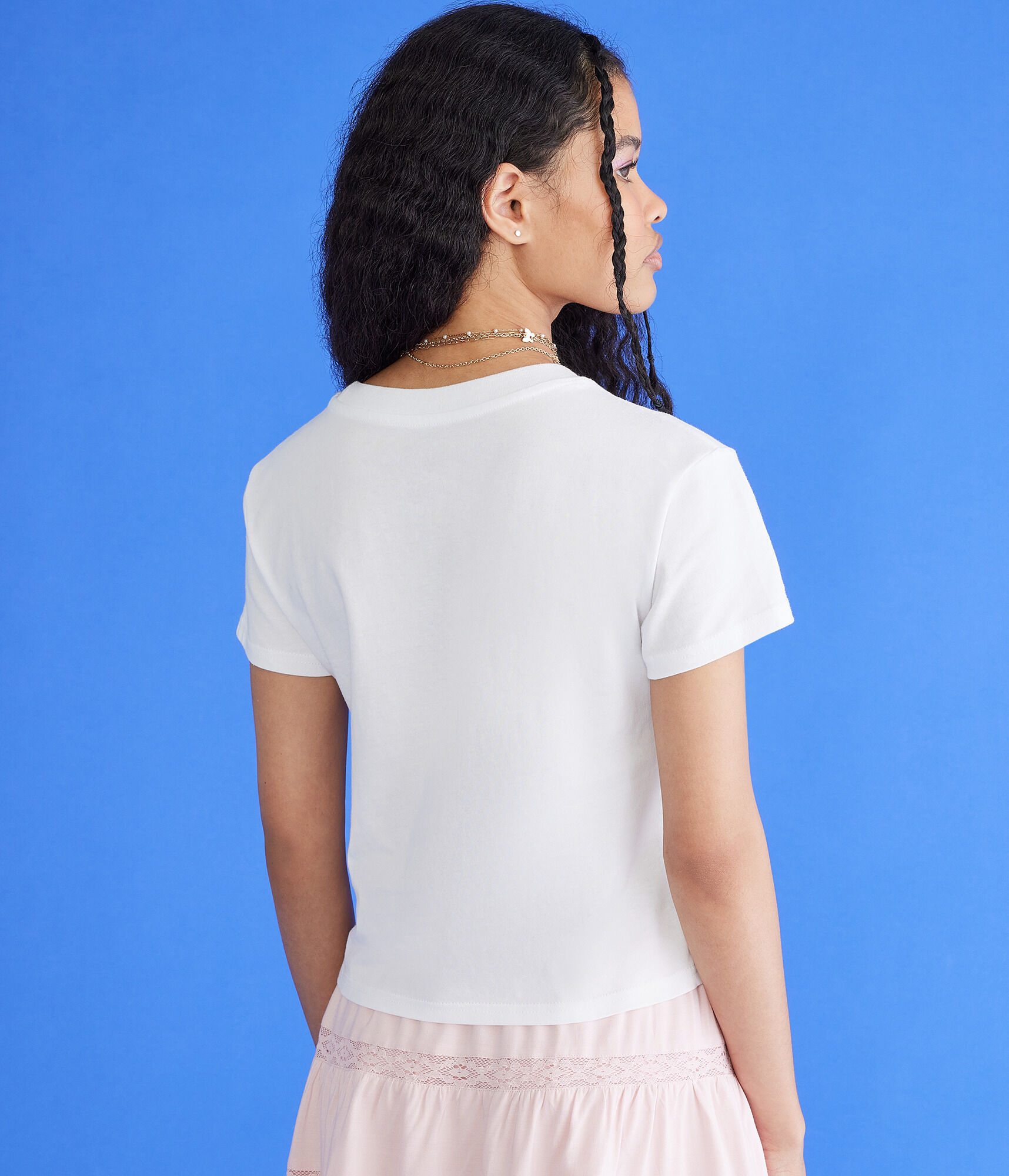 Mickey &amp; Friends | Aero Rhinestone Mickey Mouse Cropped Vintage Fit Graphic Tee