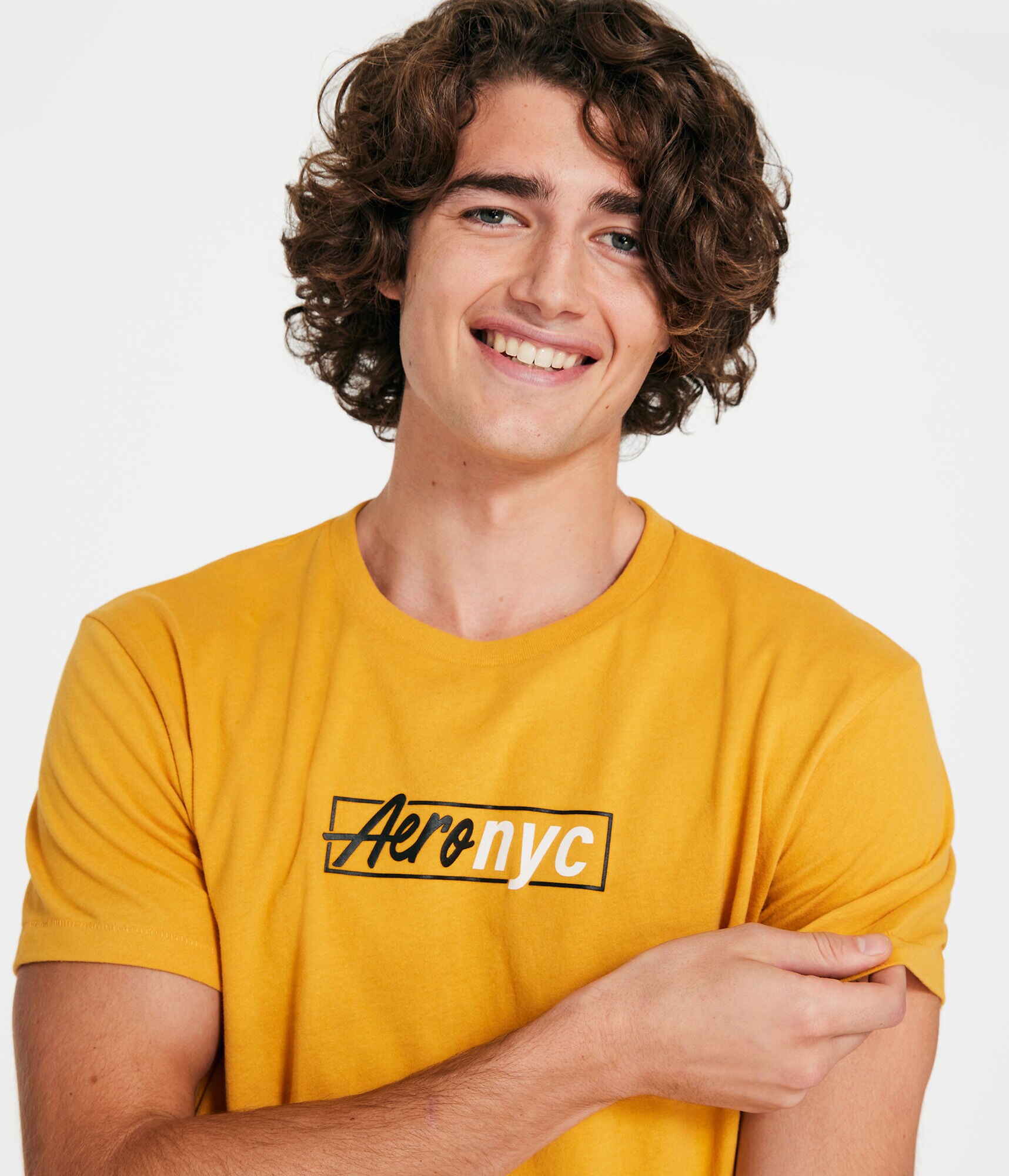 Aero Script Box Logo Graphic Tee