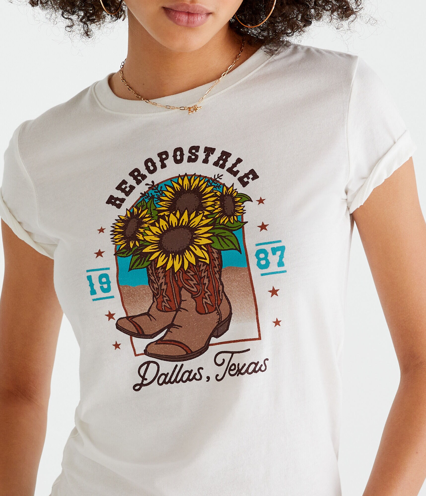 Dallas Texas Sunflower Boots Graphic Tee