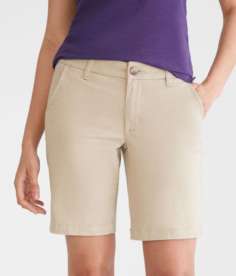 Low-Rise Uniform Bermuda Shorts Low-Rise Uniform Bermuda Shorts