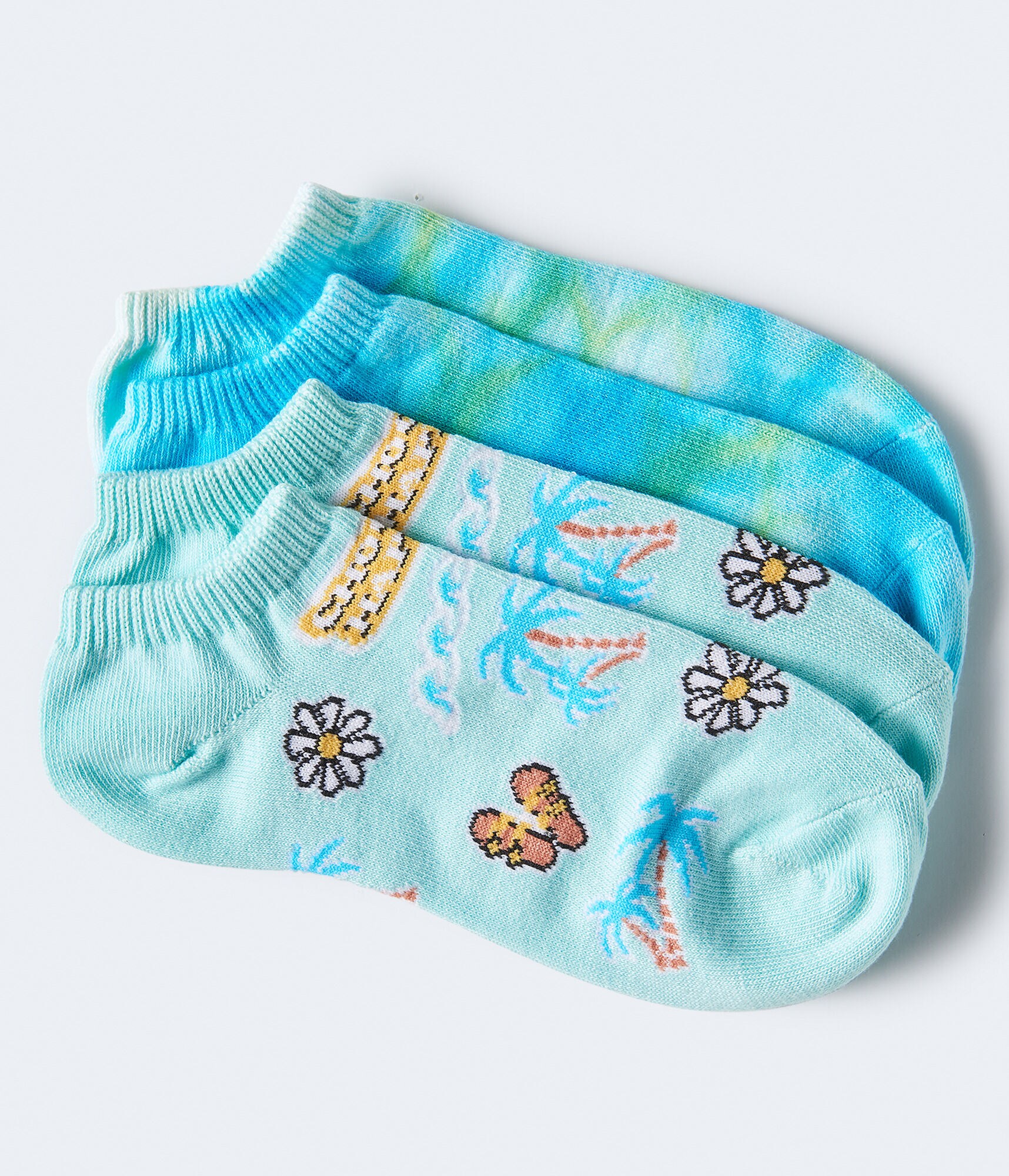 Choose Happy &amp; Tie-Dye Ankle Sock 2-Pack