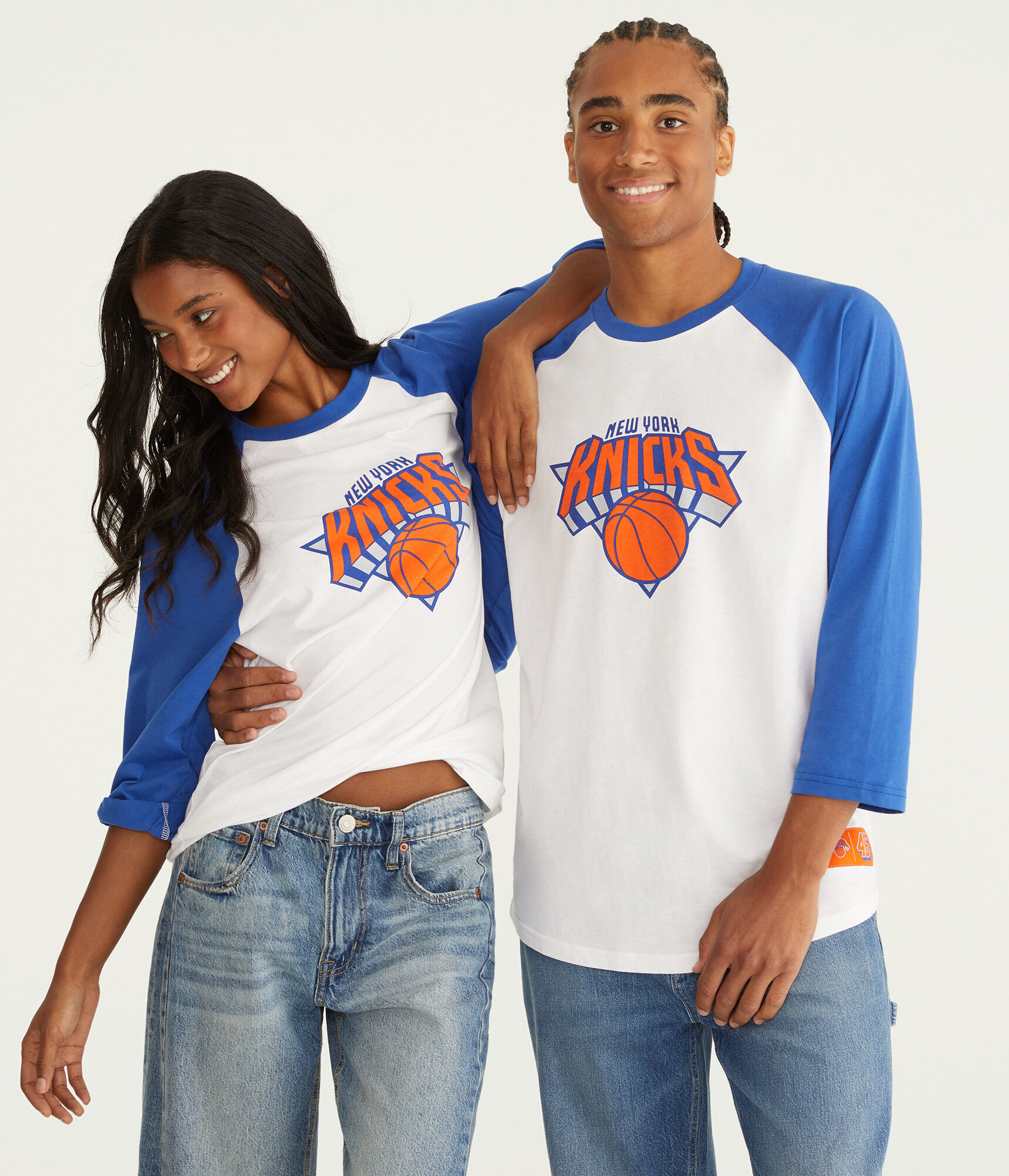 3/4 Sleeve New York Knicks Relaxed Raglan Tee
