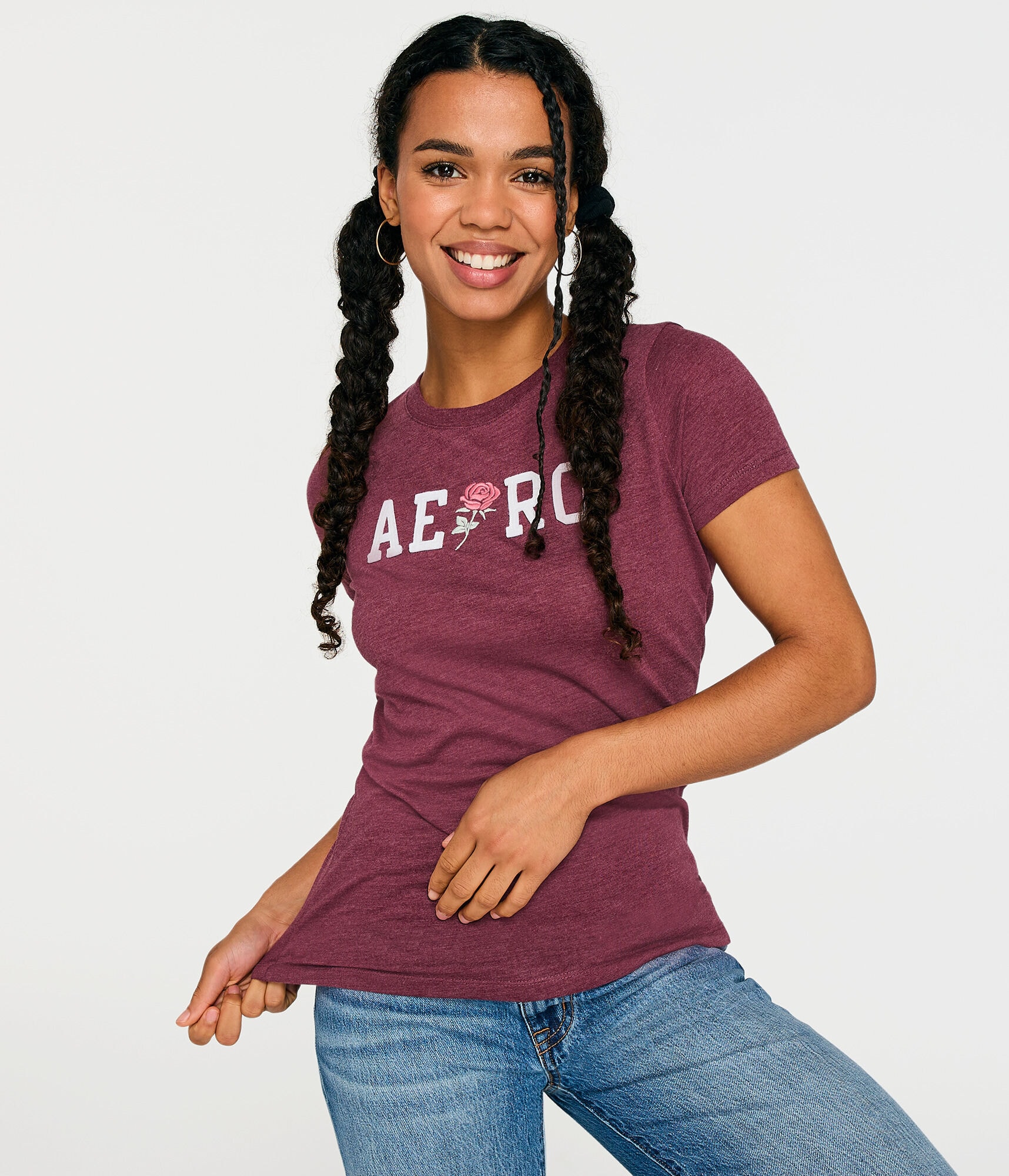 Aero Rose Appliqu&eacute; Graphic Tee