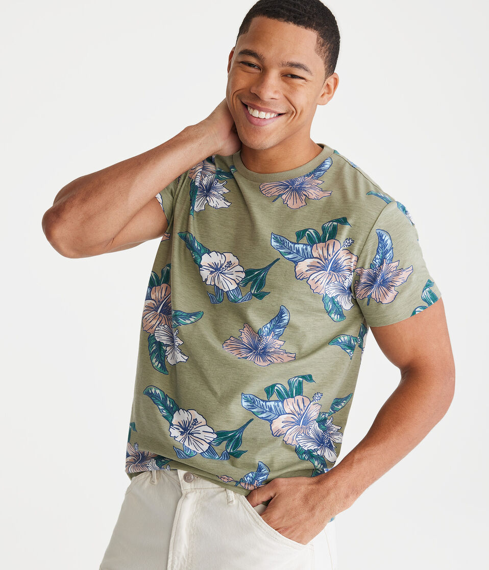 Hibiscus Print Graphic Tee