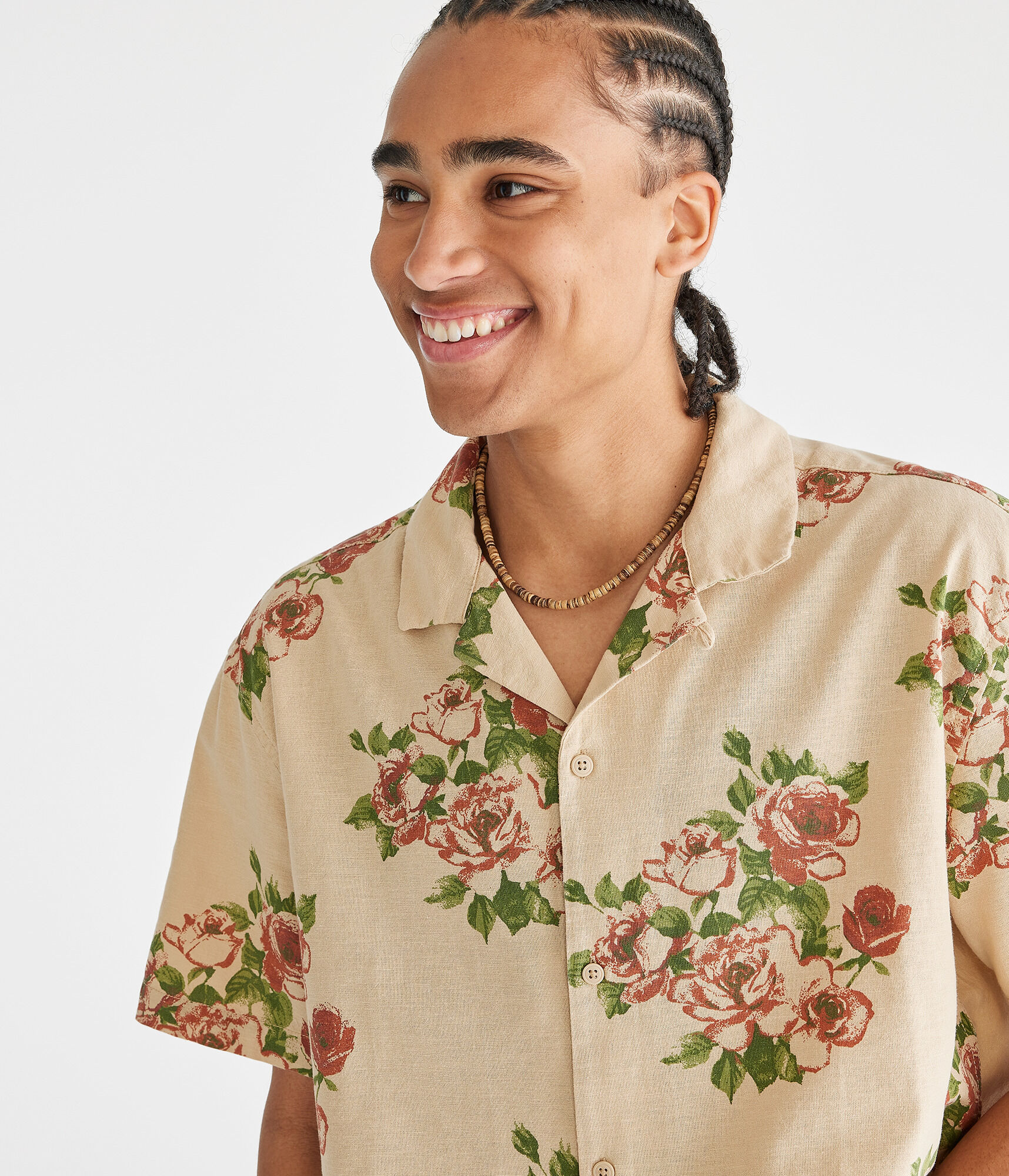 Floral Print Boxy Shirt
