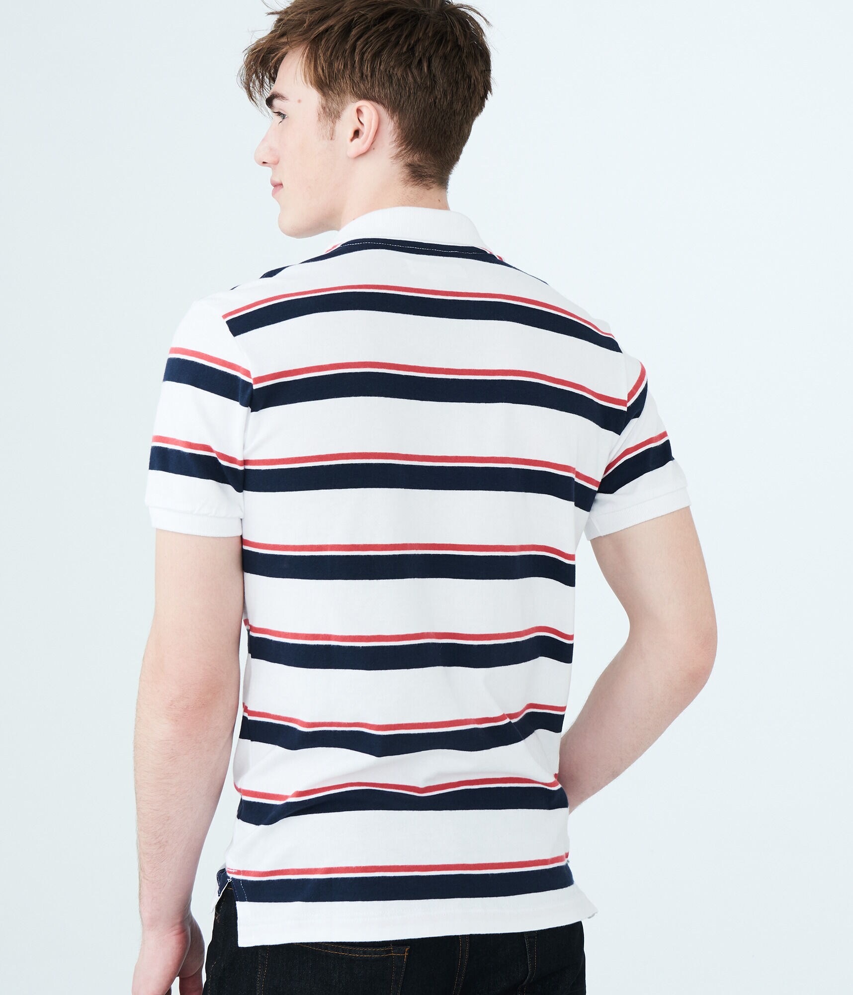 A87 Striped Jersey Polo