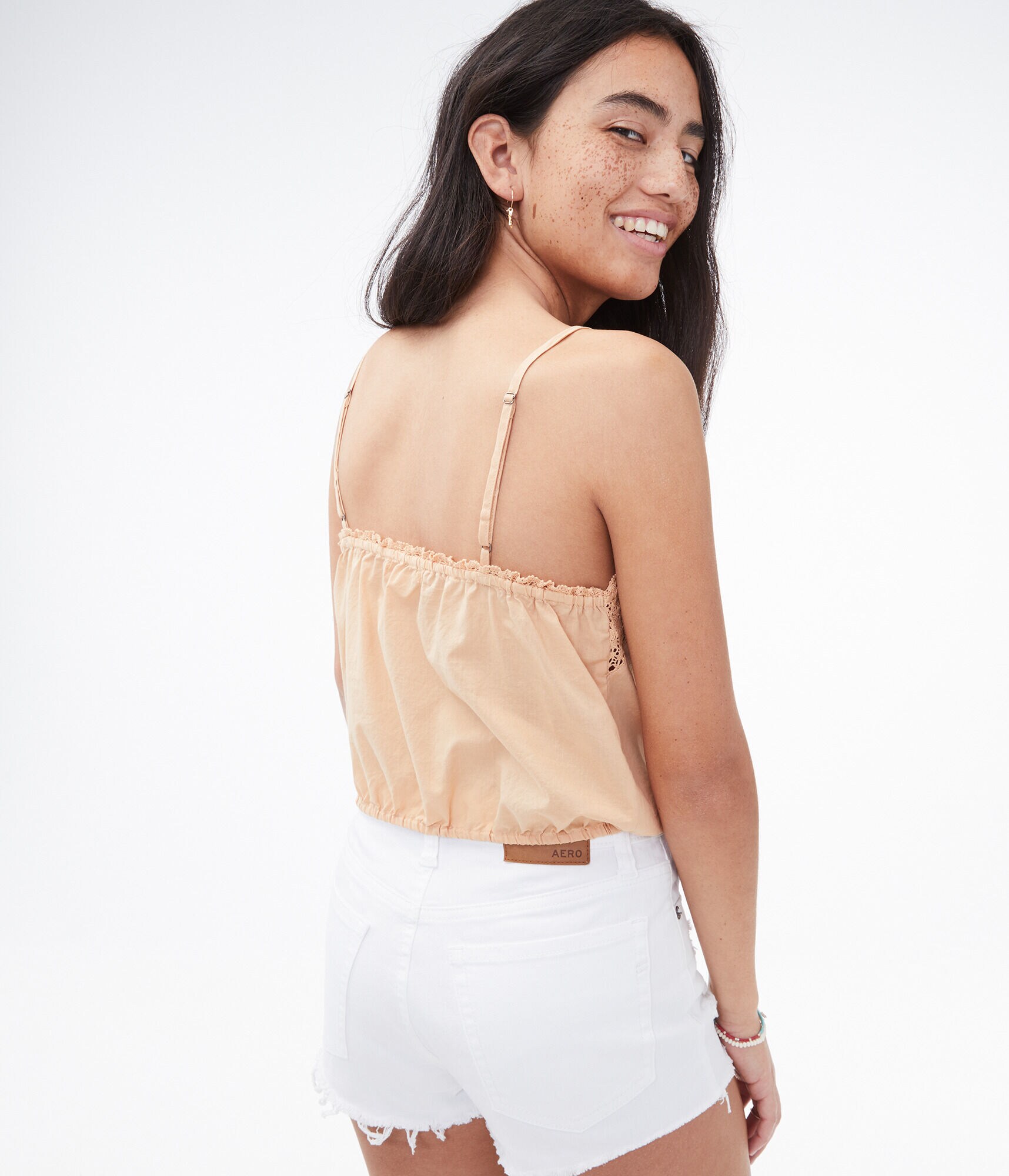 Lace Inset Cropped Cami