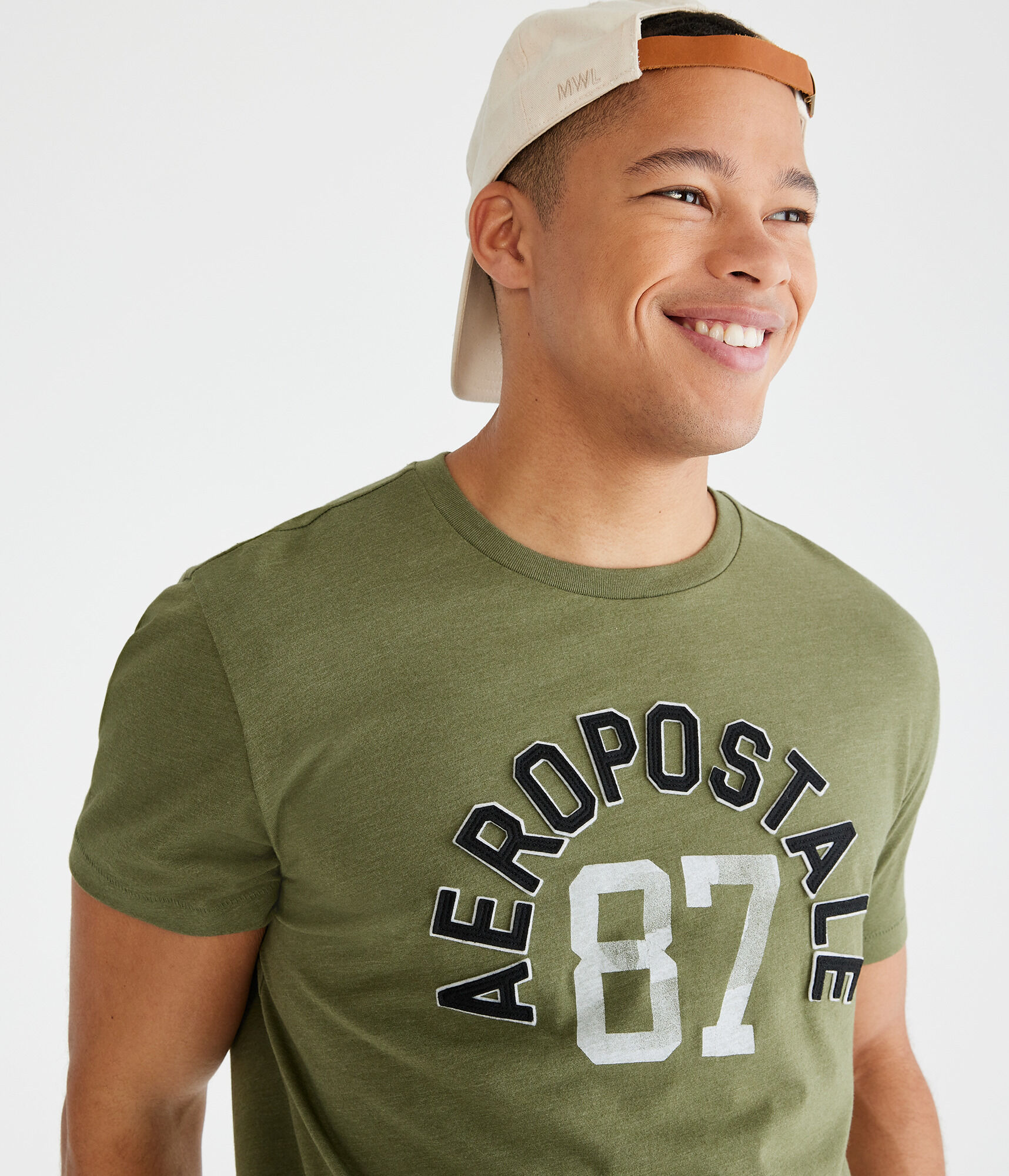 Aeropostale 87 Arch Appliqué Graphic Tee