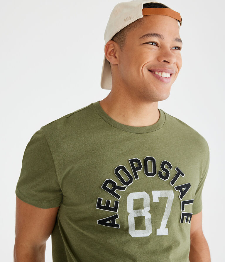 Aeropostale 87 Arch Appliqué Graphic Tee