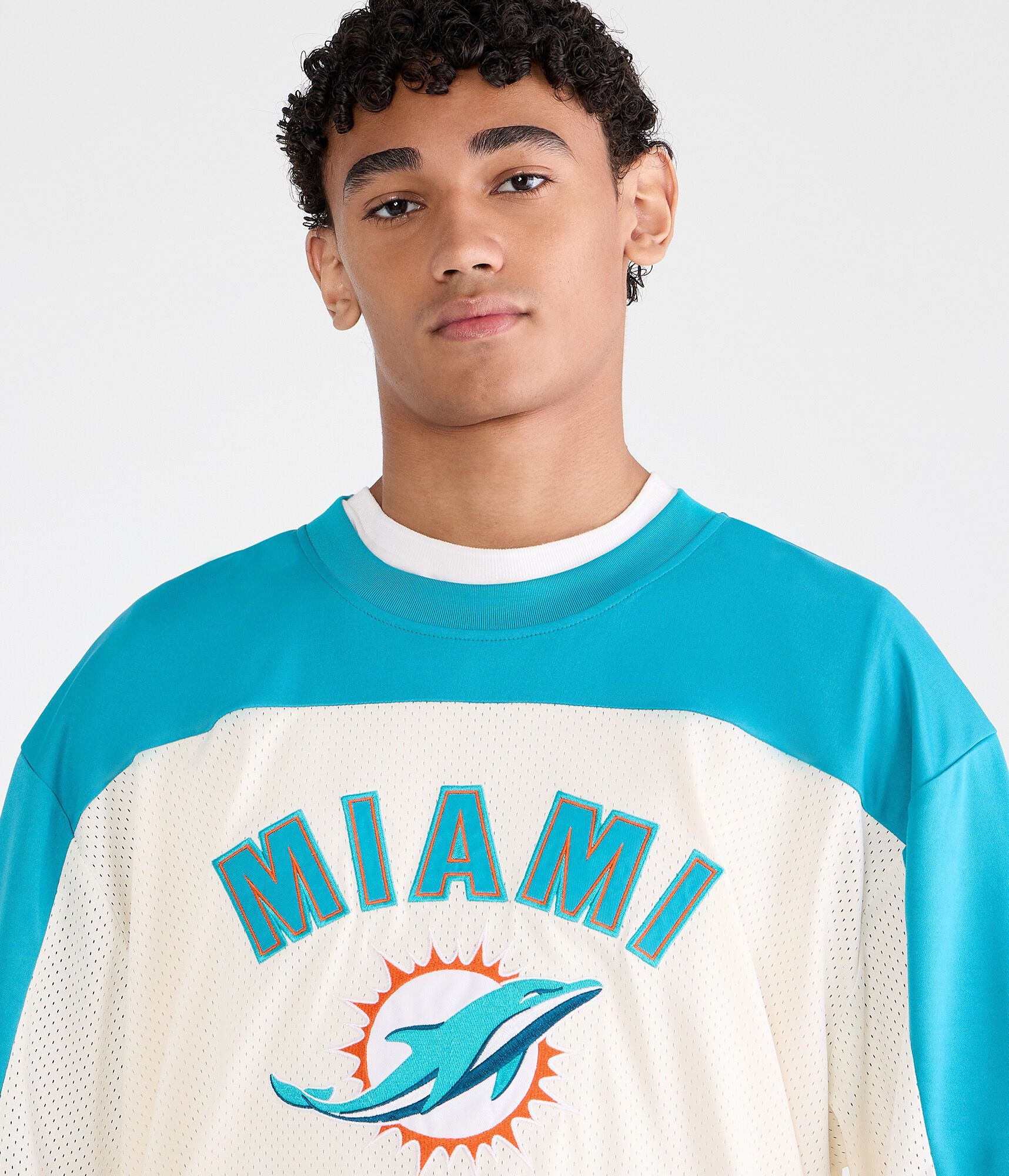 Miami Dolphins Colorblock Mesh Top