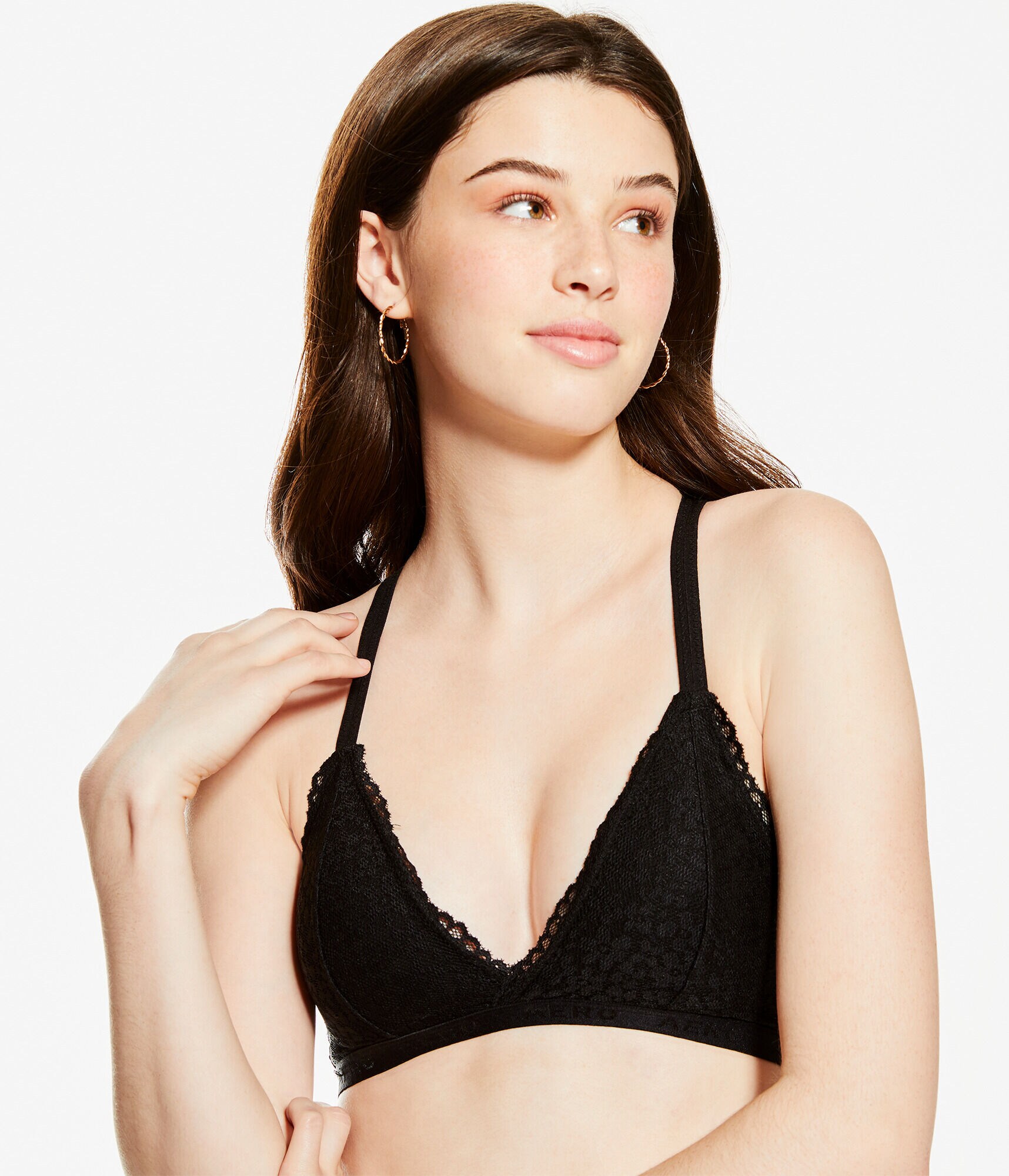 Ditsy Lace Triangle Bralette