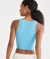 Seriously Soft Seamless Cropped Boat-Neck Tank
