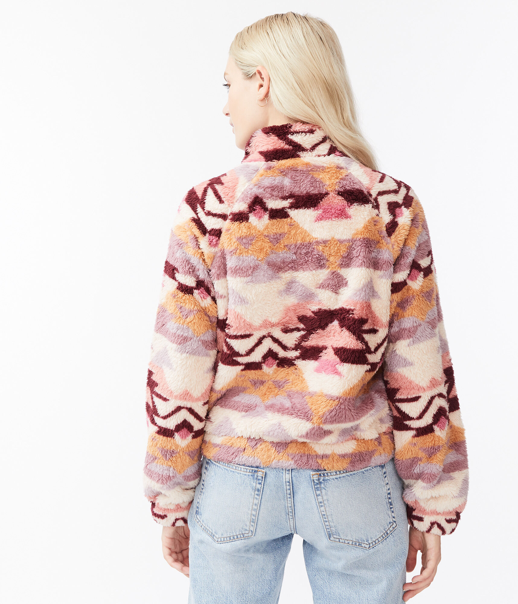 sherpa pullover leopard