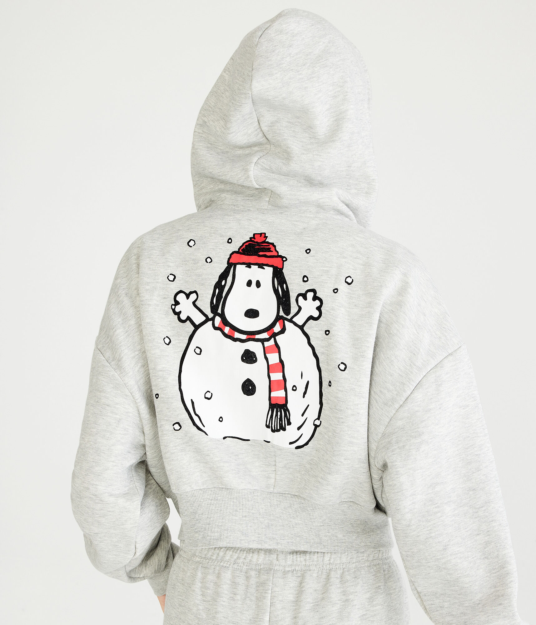 Peanuts&reg; | A&eacute;ropostale Snoopy Snowman Cropped Full-Zip Hoodie