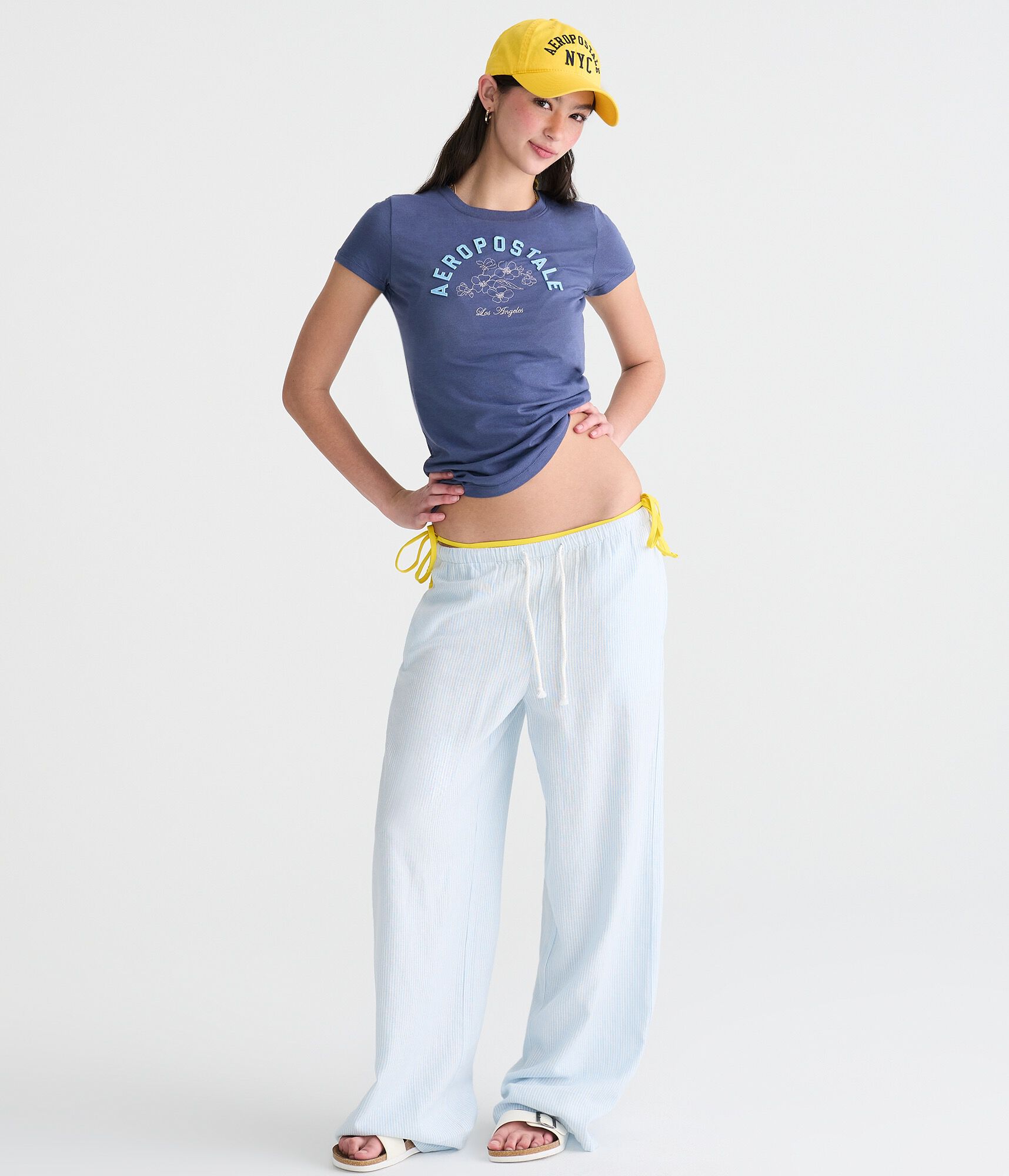 Aeropostale Flowers Appliqu&eacute; Graphic Tee