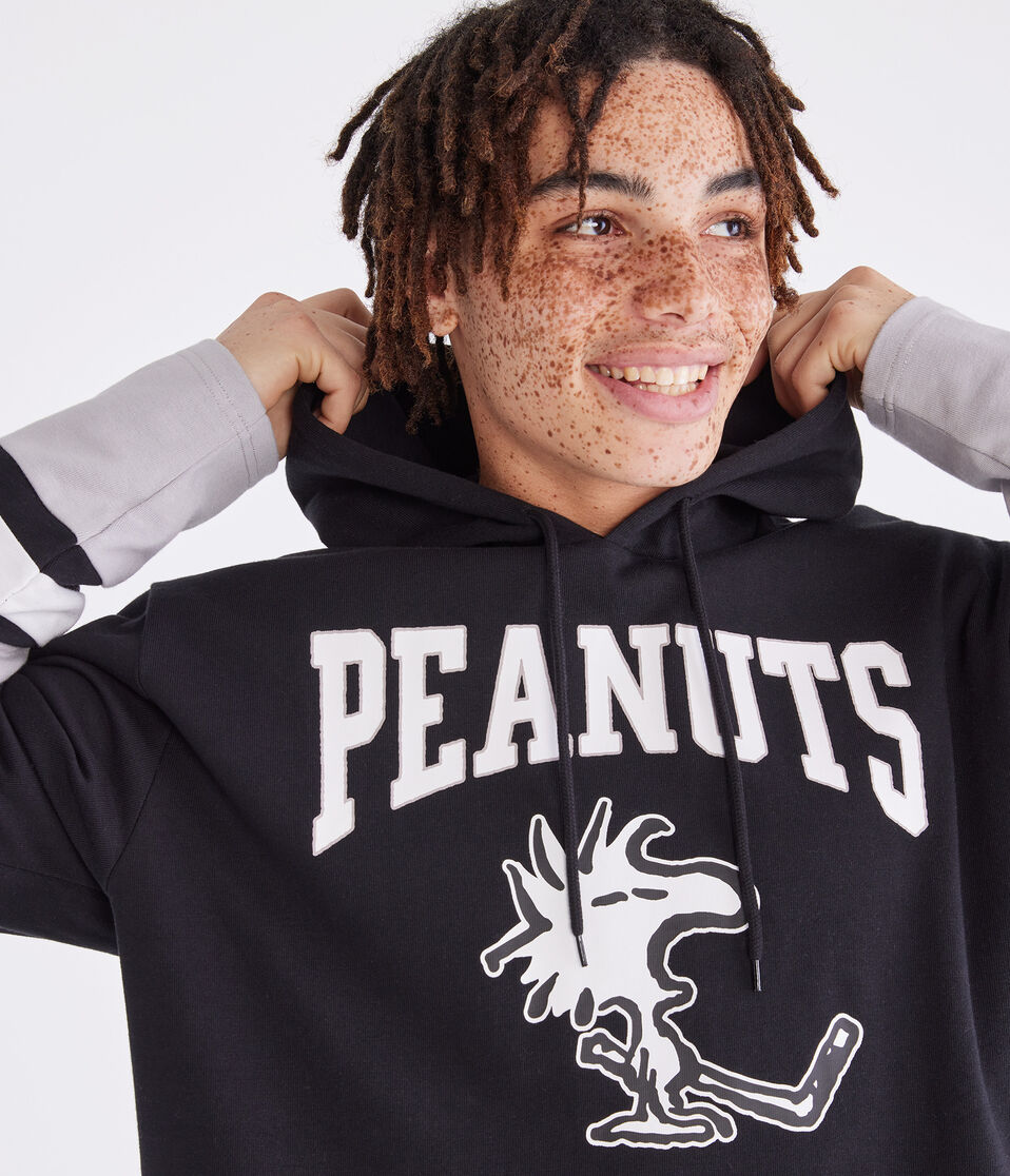 Peanuts® | Aéropostale Hockey Club Striped Pullover Hoodie