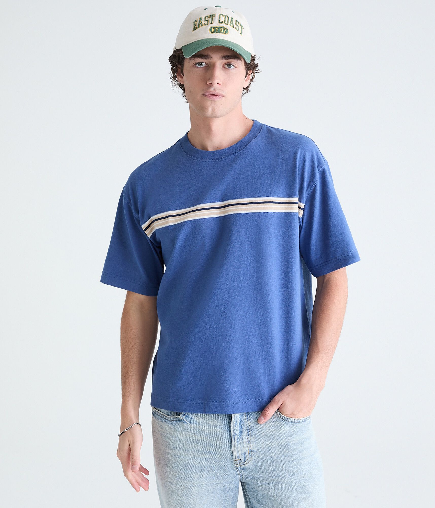 Chest Stripe Heavyweight Crew Tee