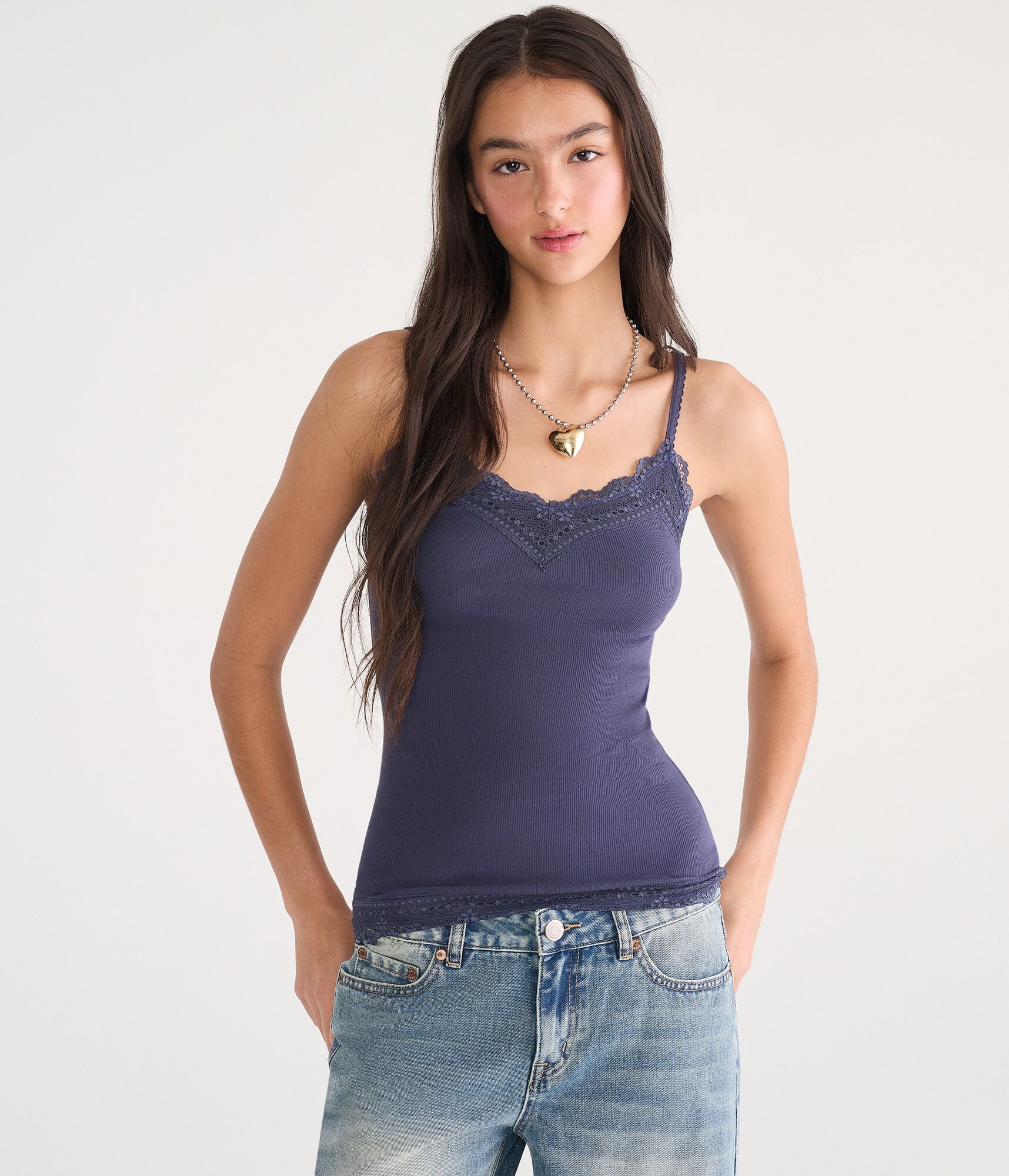 Y2K Lace Scoop-Neck Cami