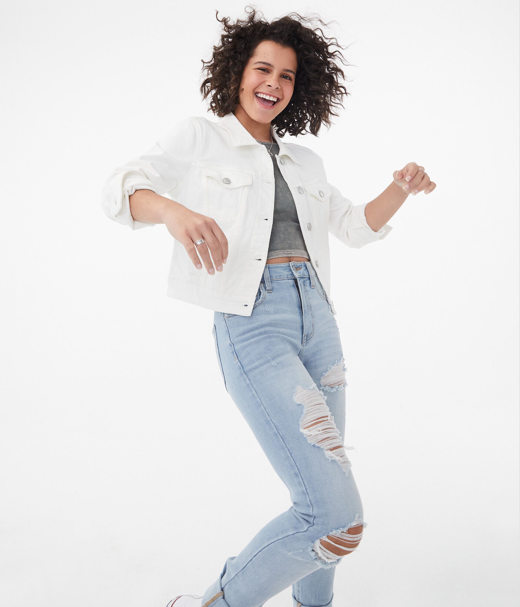 Real Denim Cropped Jean Jacket