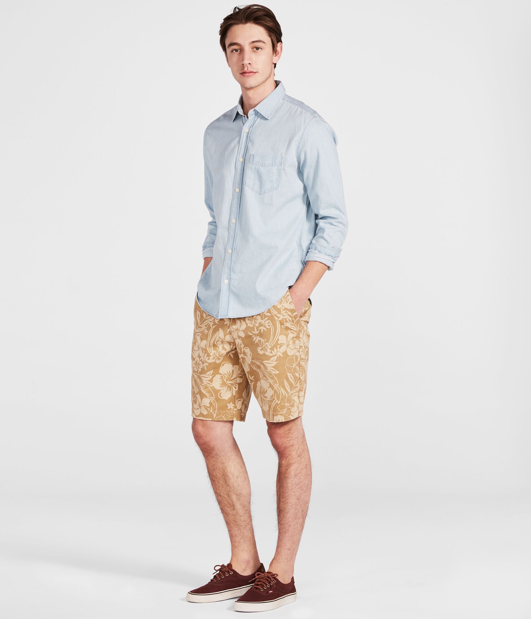 Cape Juby Light Wash Denim Button Down