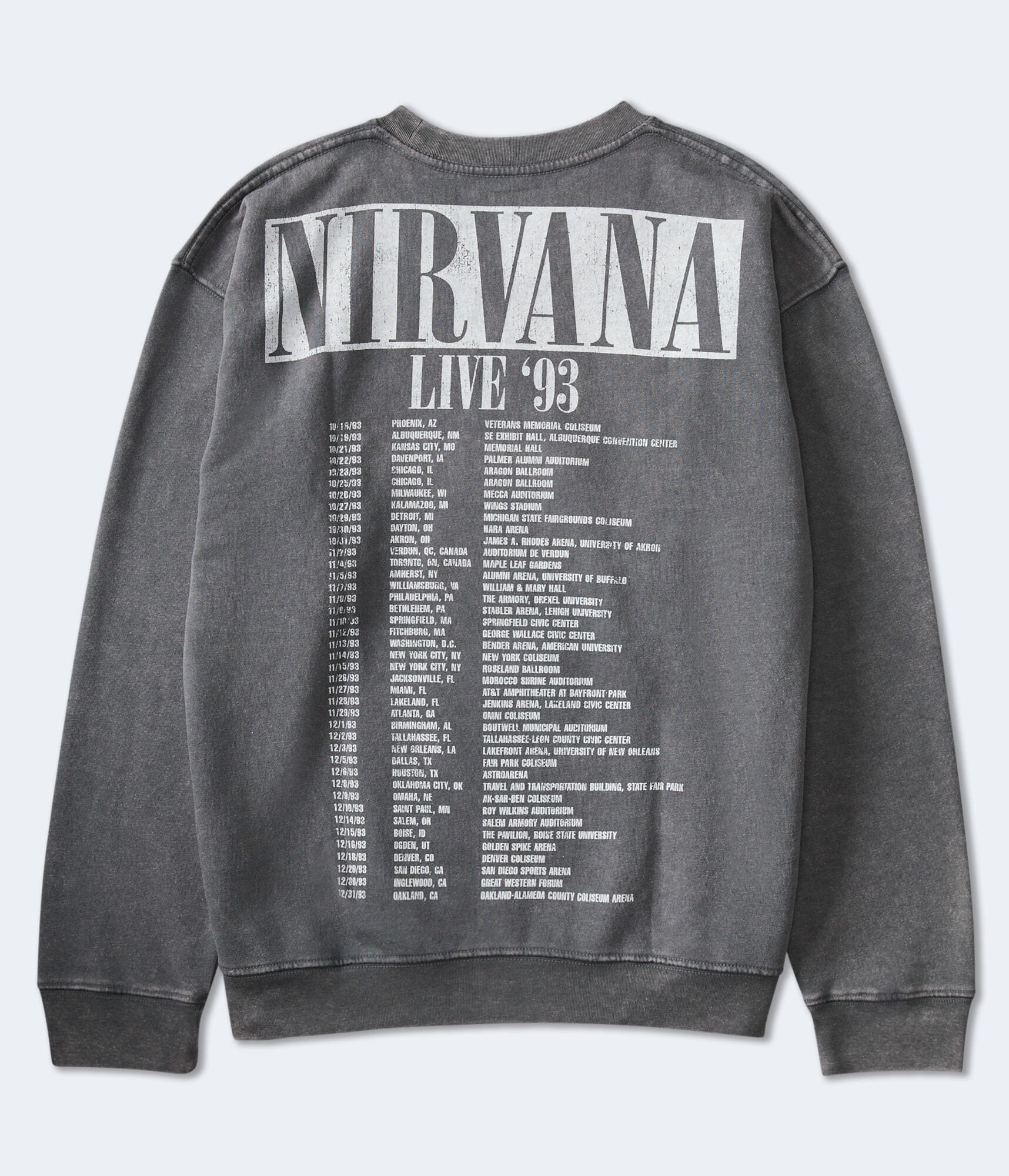 アメリビンテージ　ニルバーナ　スウェット Nirvana Live '93 Tour Crew Sweatshirt