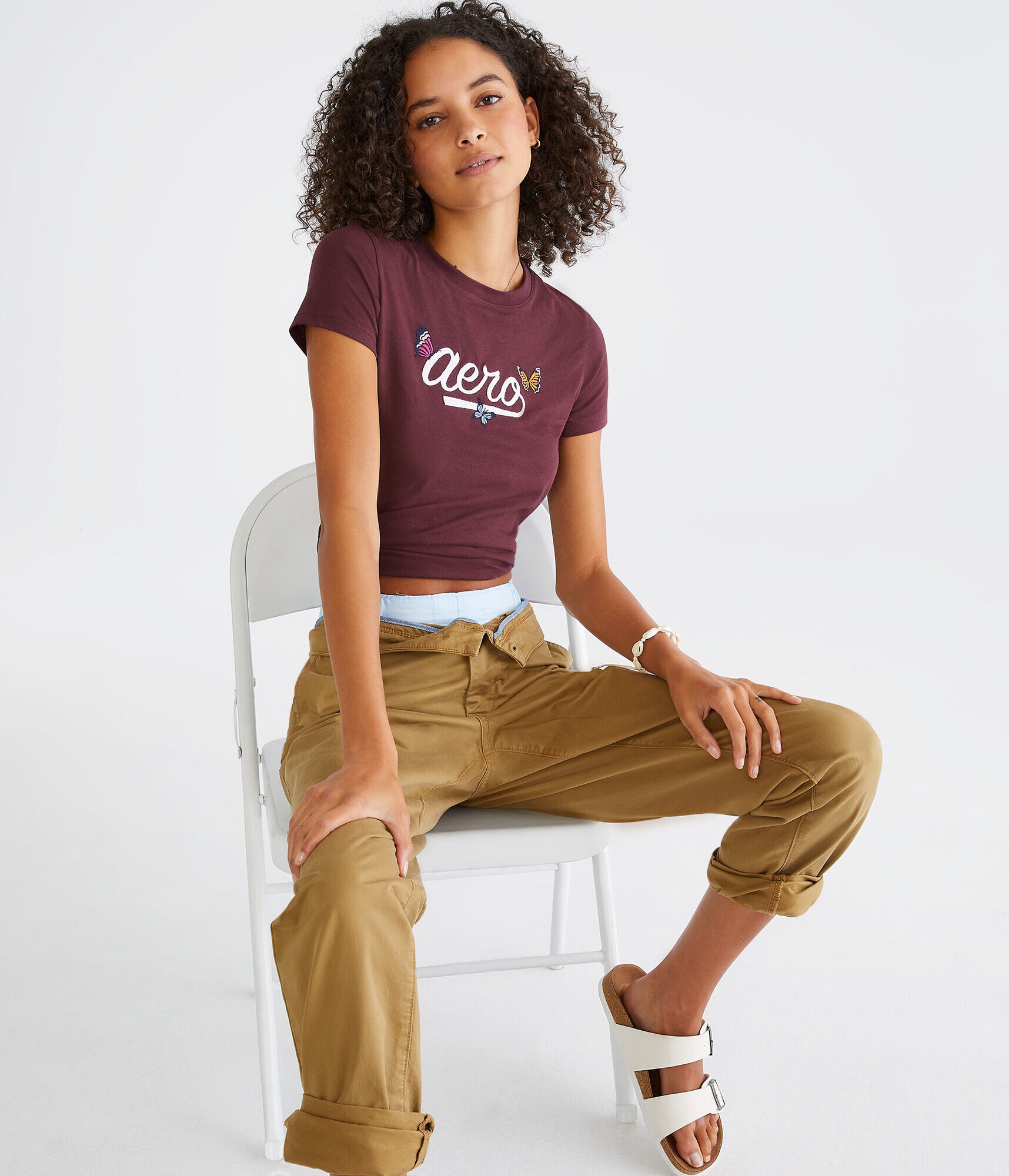 Aero Script Butterflies Graphic Tee