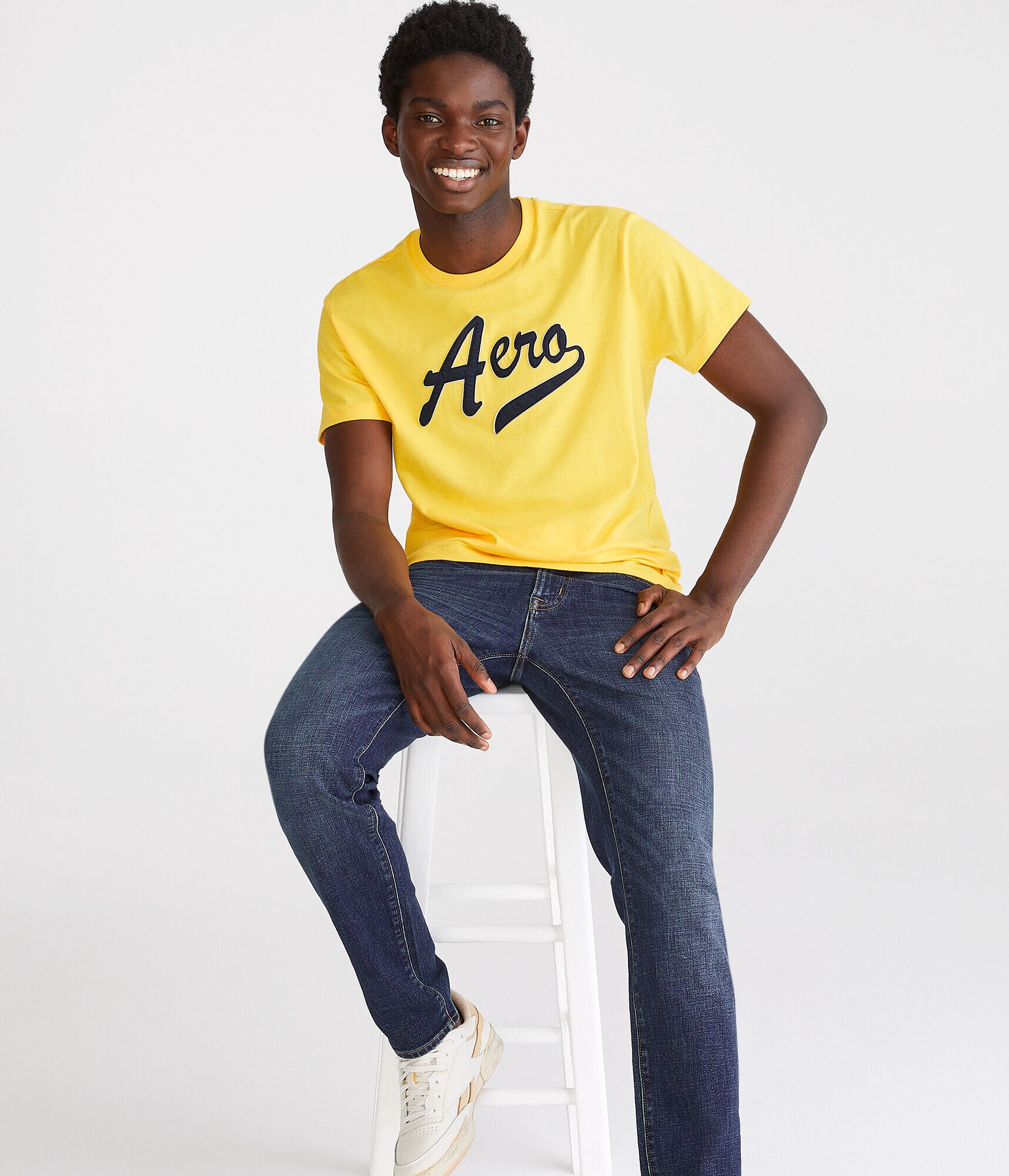 Aero Script Appliqu&eacute; Graphic Tee
