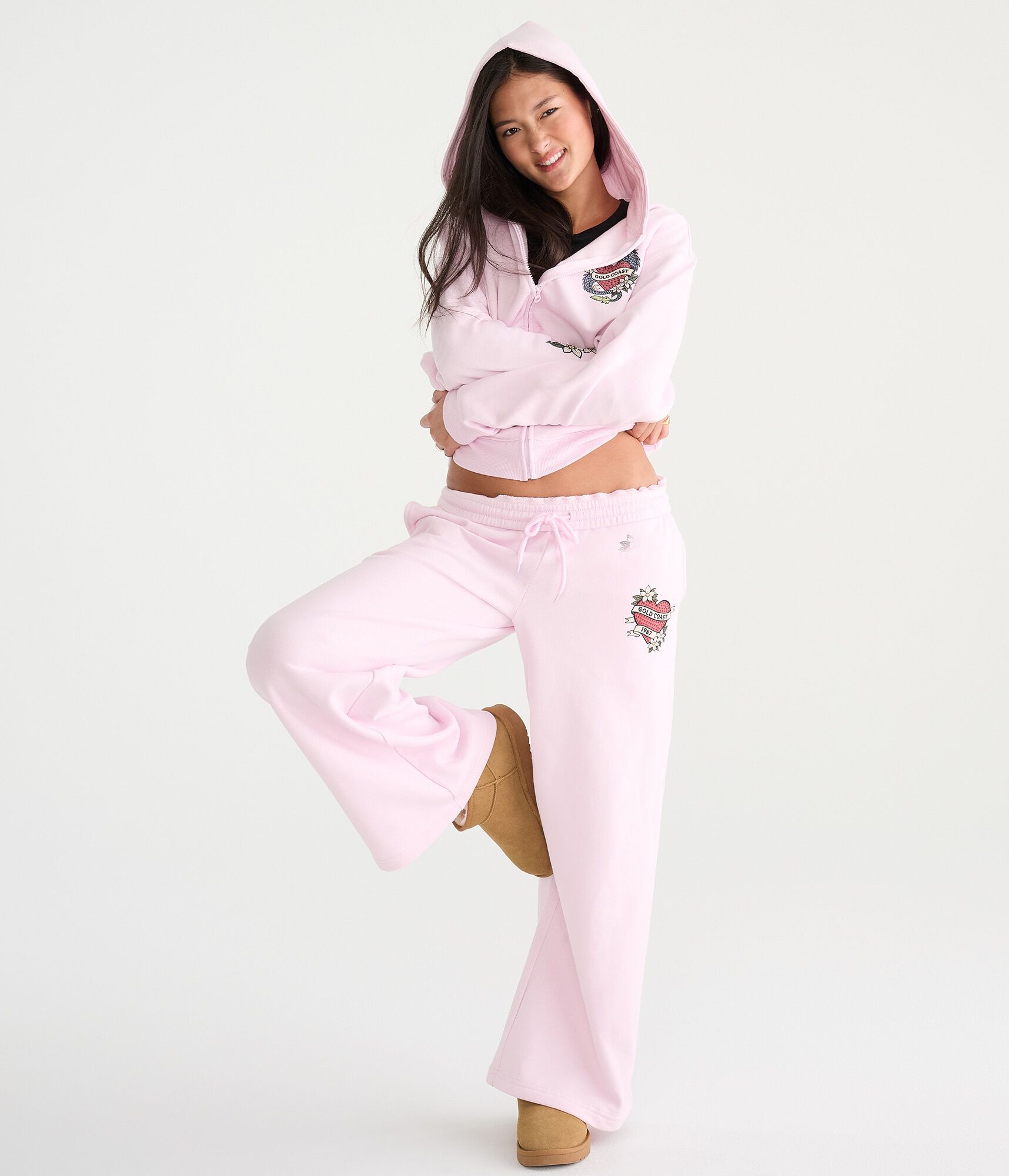 D&eacute;j&agrave; For Aero Gold Coast 1987 Mid-Rise Wide Leg Sweatpants
