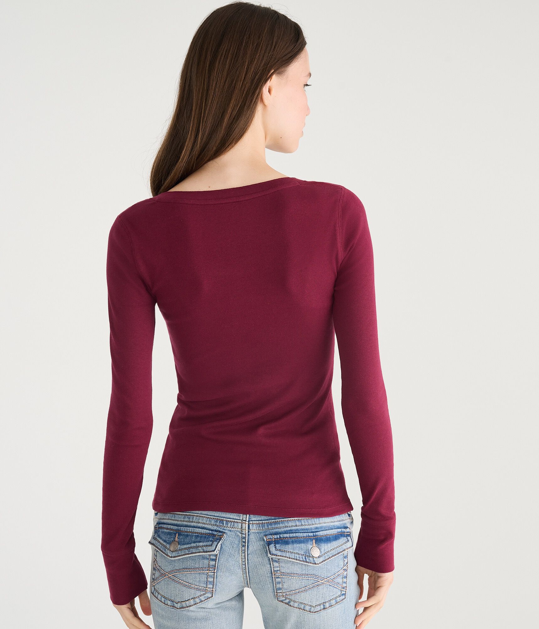 Long Sleeve Aeropostale NY Graphic Henley