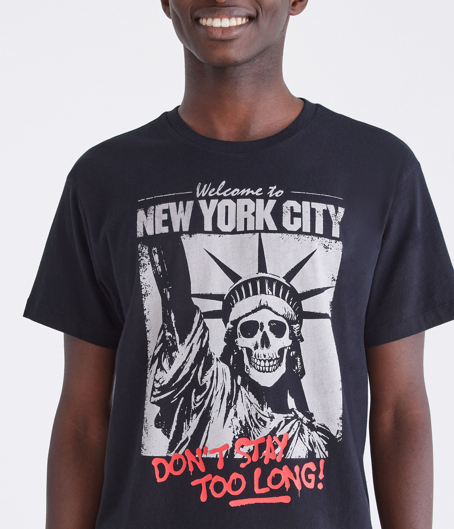 Statue Of Liberty Skull Graphic Tee