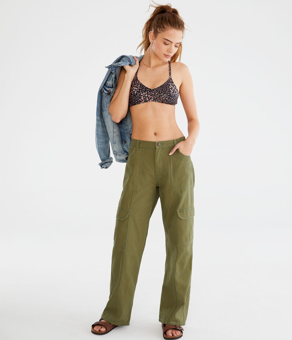 Mid-Rise Utility Cargo Pants