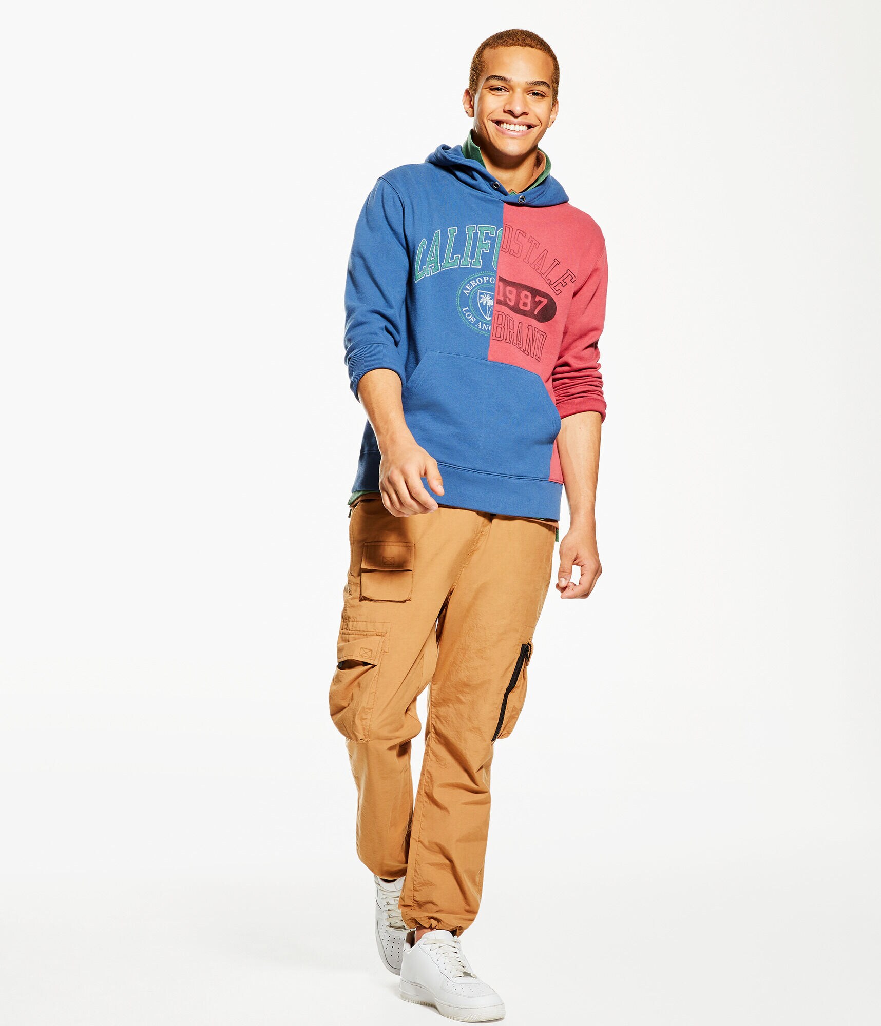 California Aeropostale Spliced Pullover Hoodie