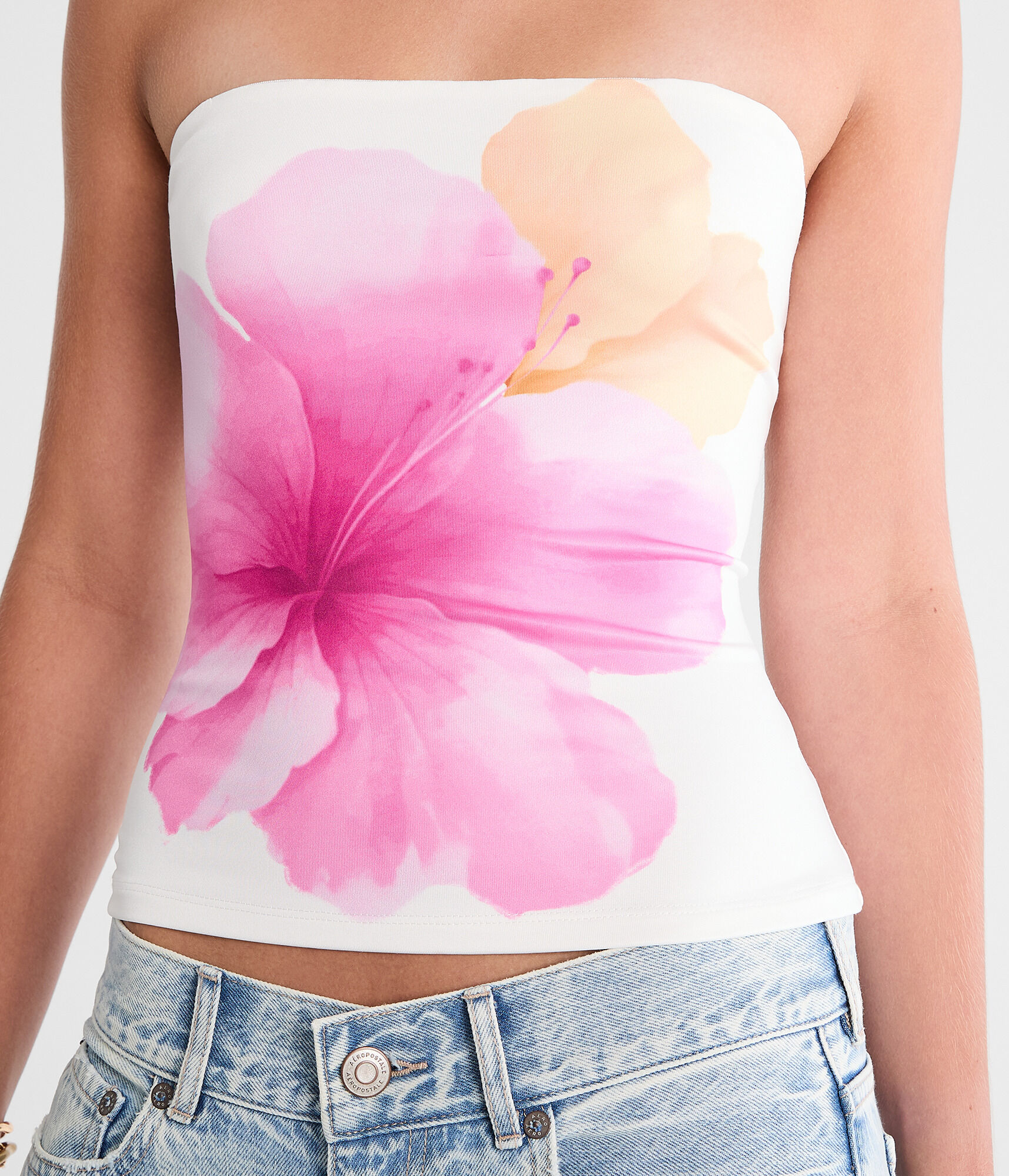 Hibiscus Flower Tube Top