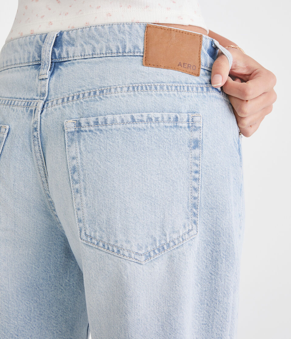 Low-Rise Baggy Denim Shorts 8"