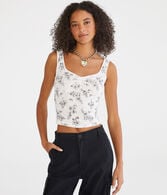 Floral Sweetheart Knit Tank
