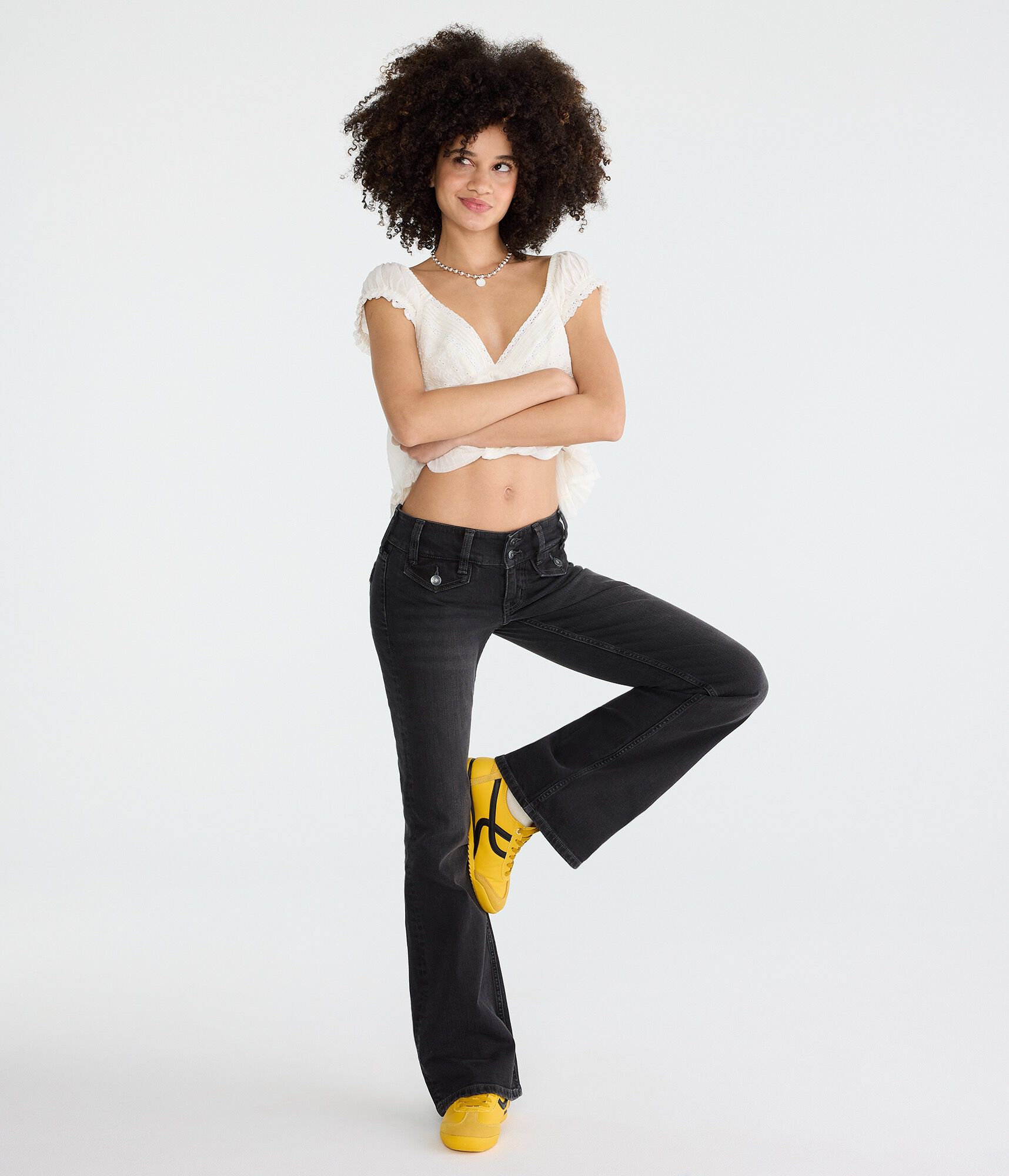 Super Low-Rise Flare Jean