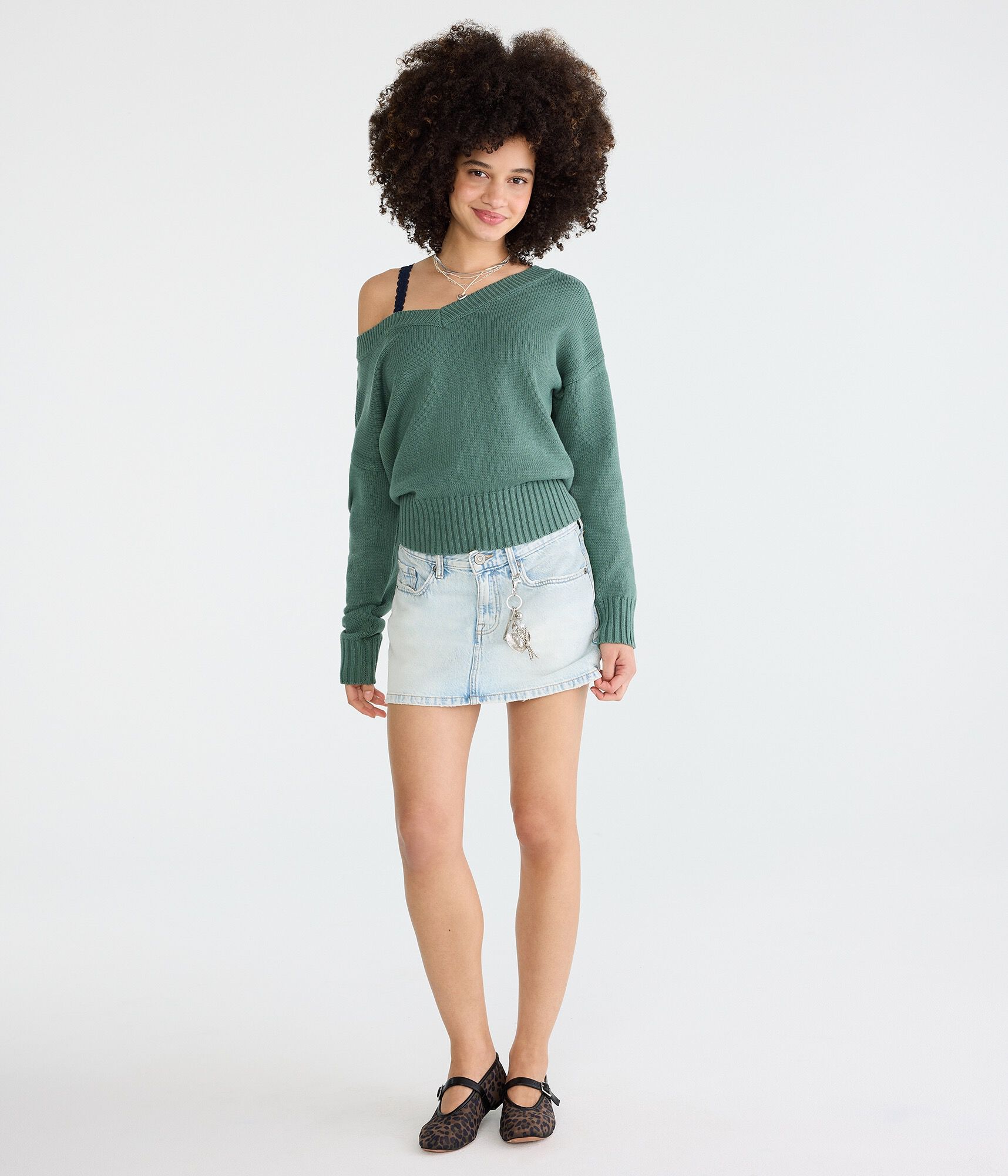 Slouchy V-Neck Sweater