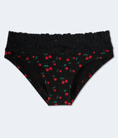 Cherry Lace-Trim Hipster