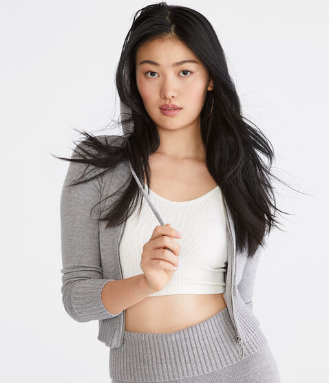 Hooded Full-Zip Sweater Hooded Full-Zip Sweater