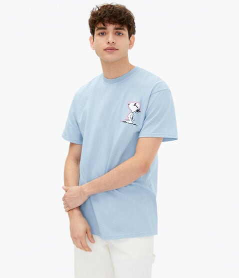 Neon Outline Snoopy Graphic Tee Neon Outline Snoopy Graphic Tee