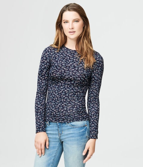 Long Sleeve Ditsy Floral Layering Tee