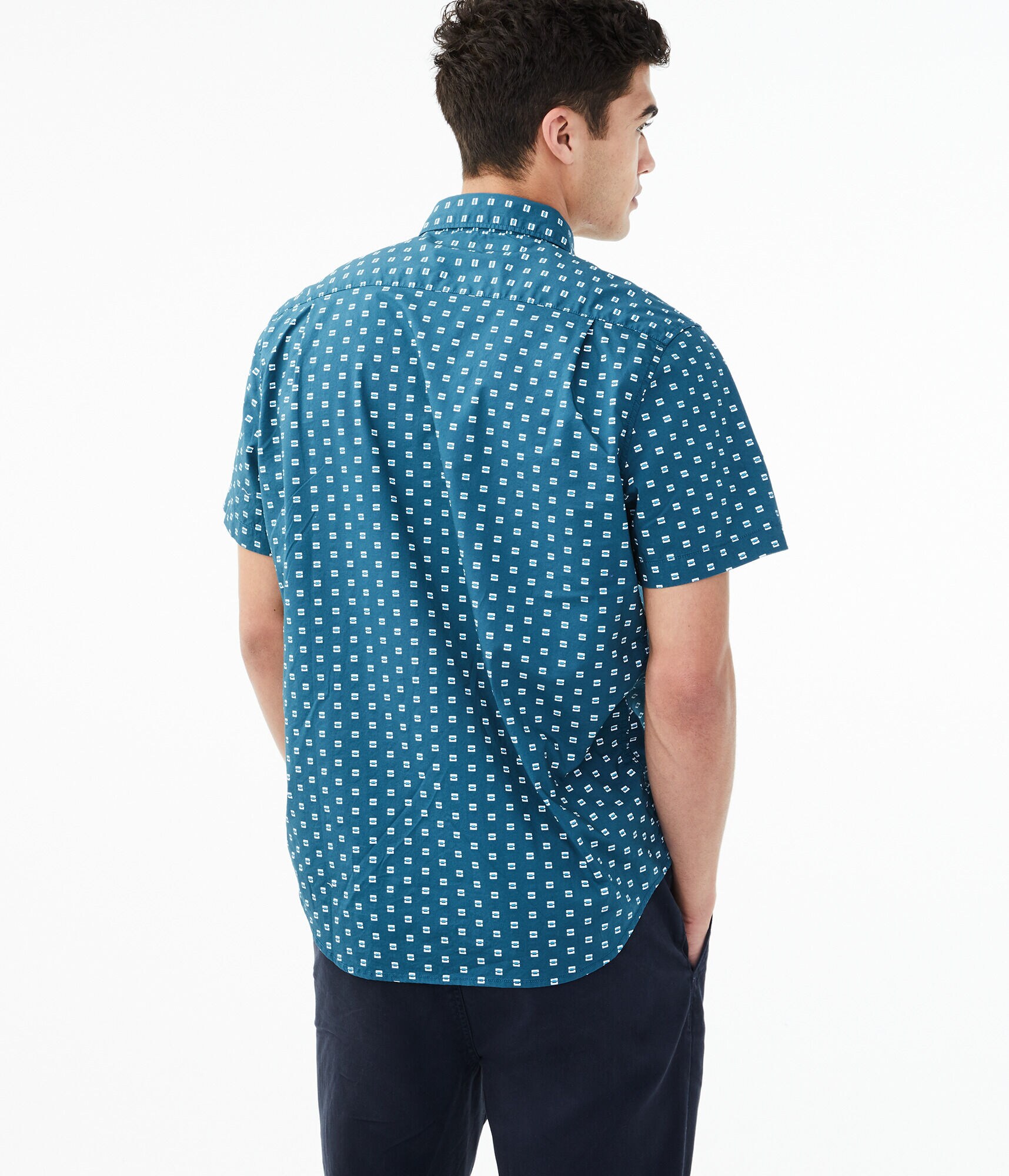 Geometric Button-Down Shirt