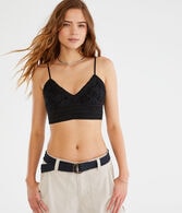 Lace Tie-Back Cropped Cami
