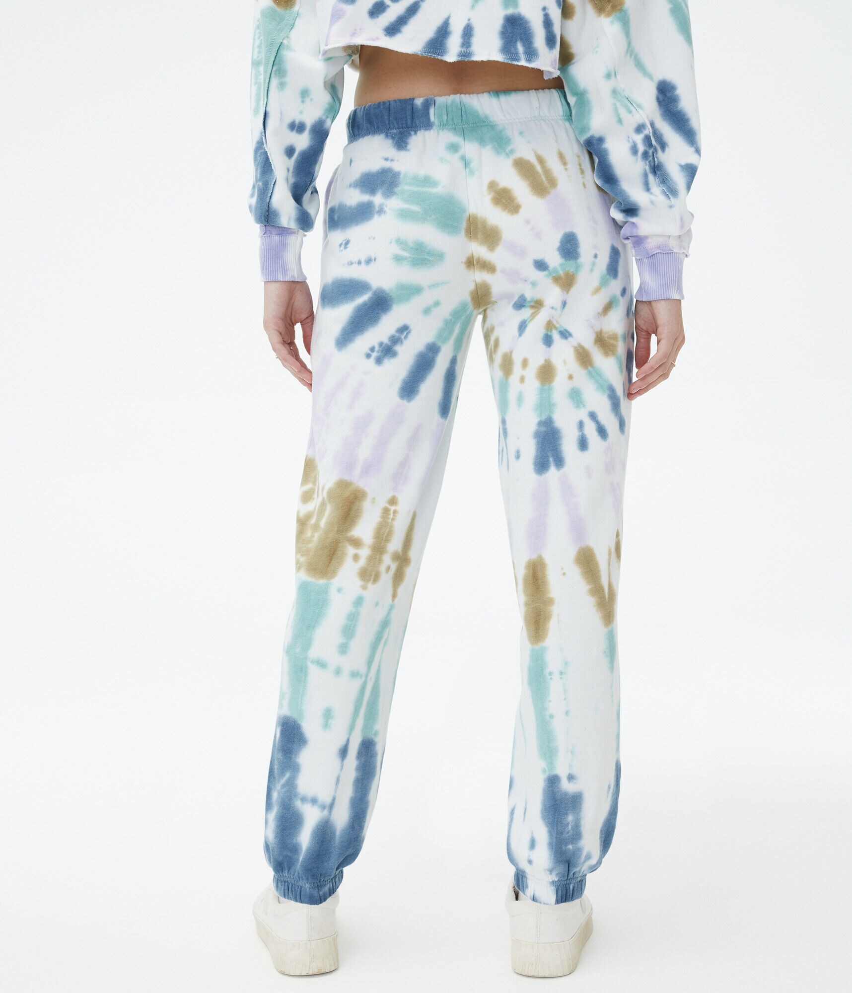 Tie-Dye Slouchy High-Rise Cinched Sweatpants