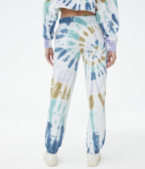 Tie-Dye Slouchy High-Rise Cinched Sweatpants