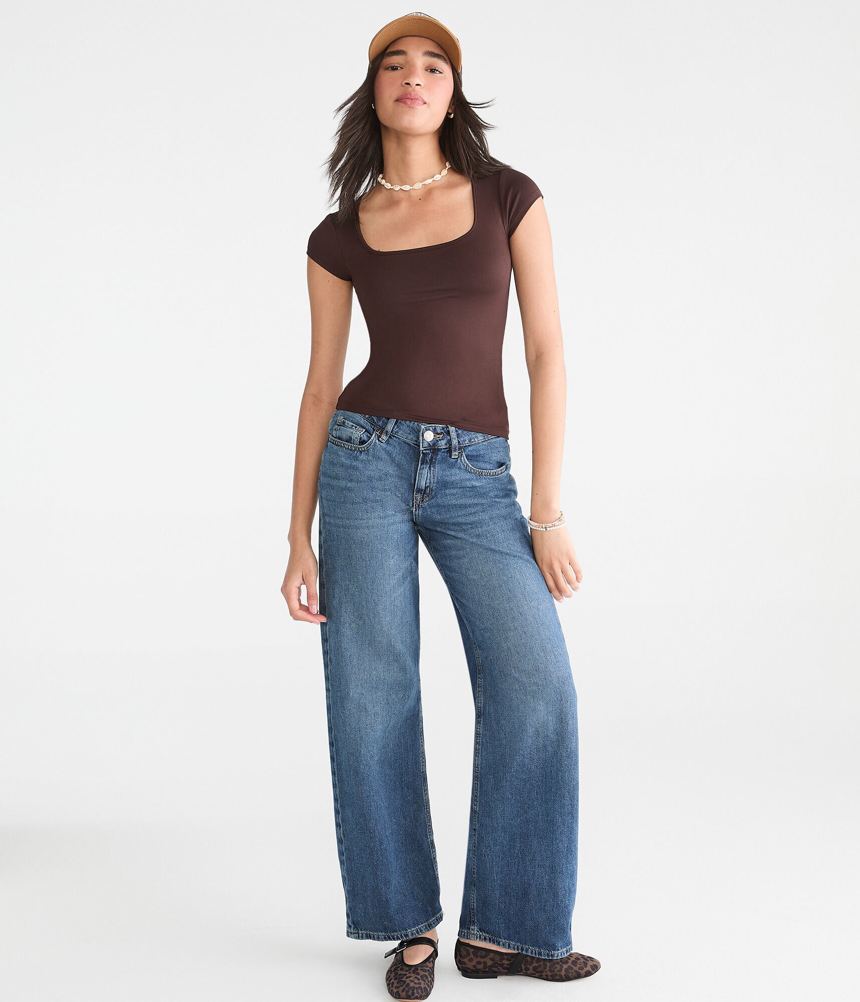 Buttery Soft Square-Neck Tee